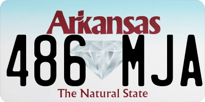 AR license plate 486MJA