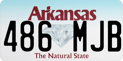 AR license plate 486MJB
