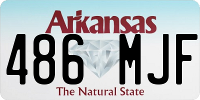 AR license plate 486MJF
