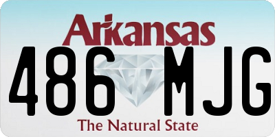 AR license plate 486MJG