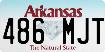 AR license plate 486MJT