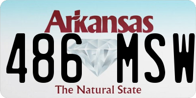 AR license plate 486MSW