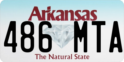 AR license plate 486MTA
