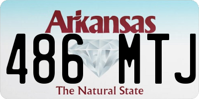 AR license plate 486MTJ