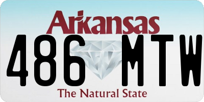 AR license plate 486MTW