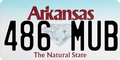 AR license plate 486MUB
