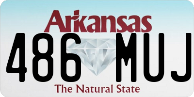AR license plate 486MUJ