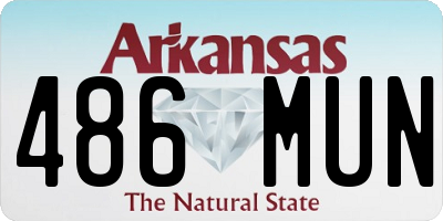 AR license plate 486MUN