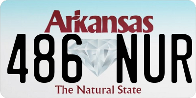 AR license plate 486NUR