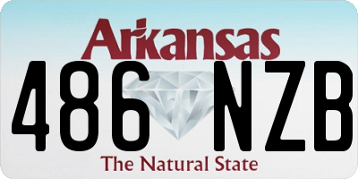 AR license plate 486NZB