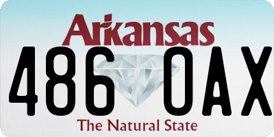 AR license plate 486OAX