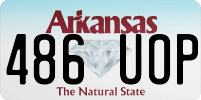 AR license plate 486UOP