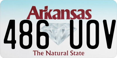 AR license plate 486UOV