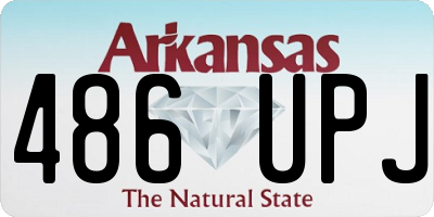 AR license plate 486UPJ