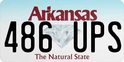 AR license plate 486UPS