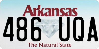 AR license plate 486UQA