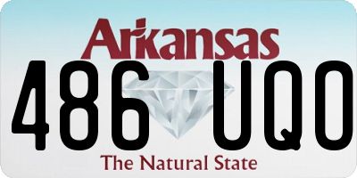 AR license plate 486UQO