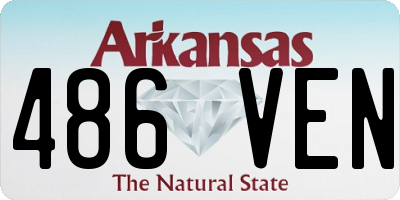 AR license plate 486VEN