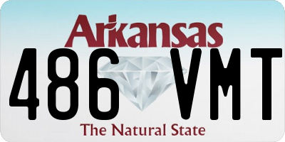 AR license plate 486VMT