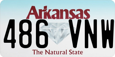 AR license plate 486VNW