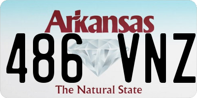 AR license plate 486VNZ