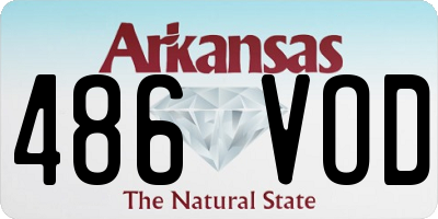 AR license plate 486VOD