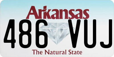 AR license plate 486VUJ