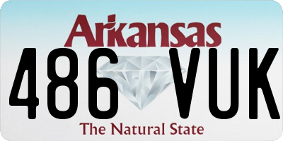 AR license plate 486VUK