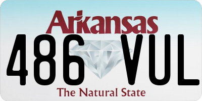 AR license plate 486VUL
