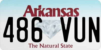 AR license plate 486VUN