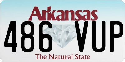 AR license plate 486VUP