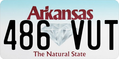 AR license plate 486VUT