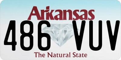 AR license plate 486VUV