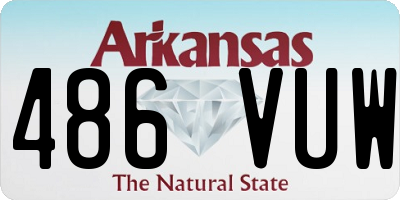 AR license plate 486VUW