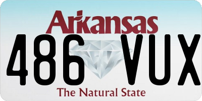 AR license plate 486VUX