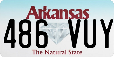 AR license plate 486VUY