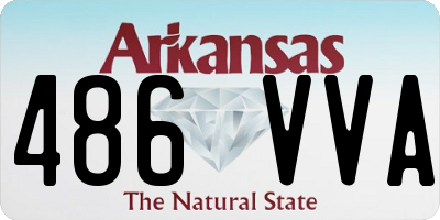 AR license plate 486VVA
