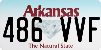 AR license plate 486VVF