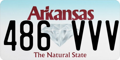 AR license plate 486VVV