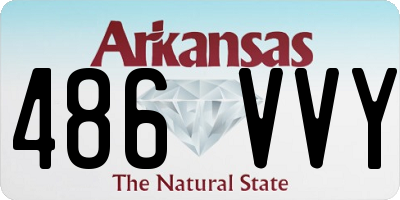 AR license plate 486VVY