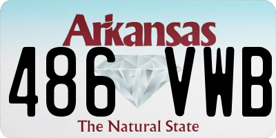 AR license plate 486VWB
