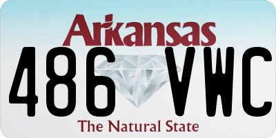 AR license plate 486VWC