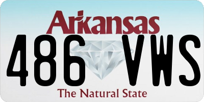 AR license plate 486VWS
