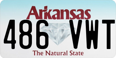 AR license plate 486VWT