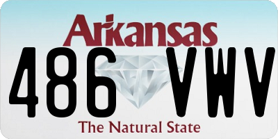 AR license plate 486VWV