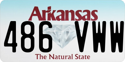 AR license plate 486VWW
