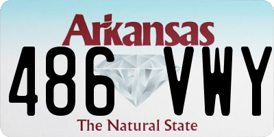 AR license plate 486VWY