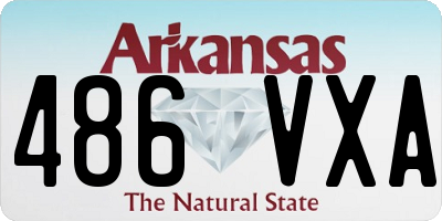 AR license plate 486VXA