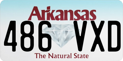 AR license plate 486VXD