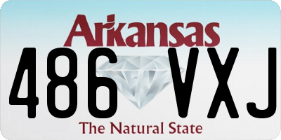 AR license plate 486VXJ